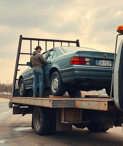 Free towing service in laws of car scrapping
