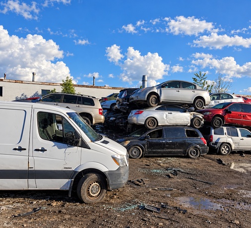 Eco-friendly car recycling yard